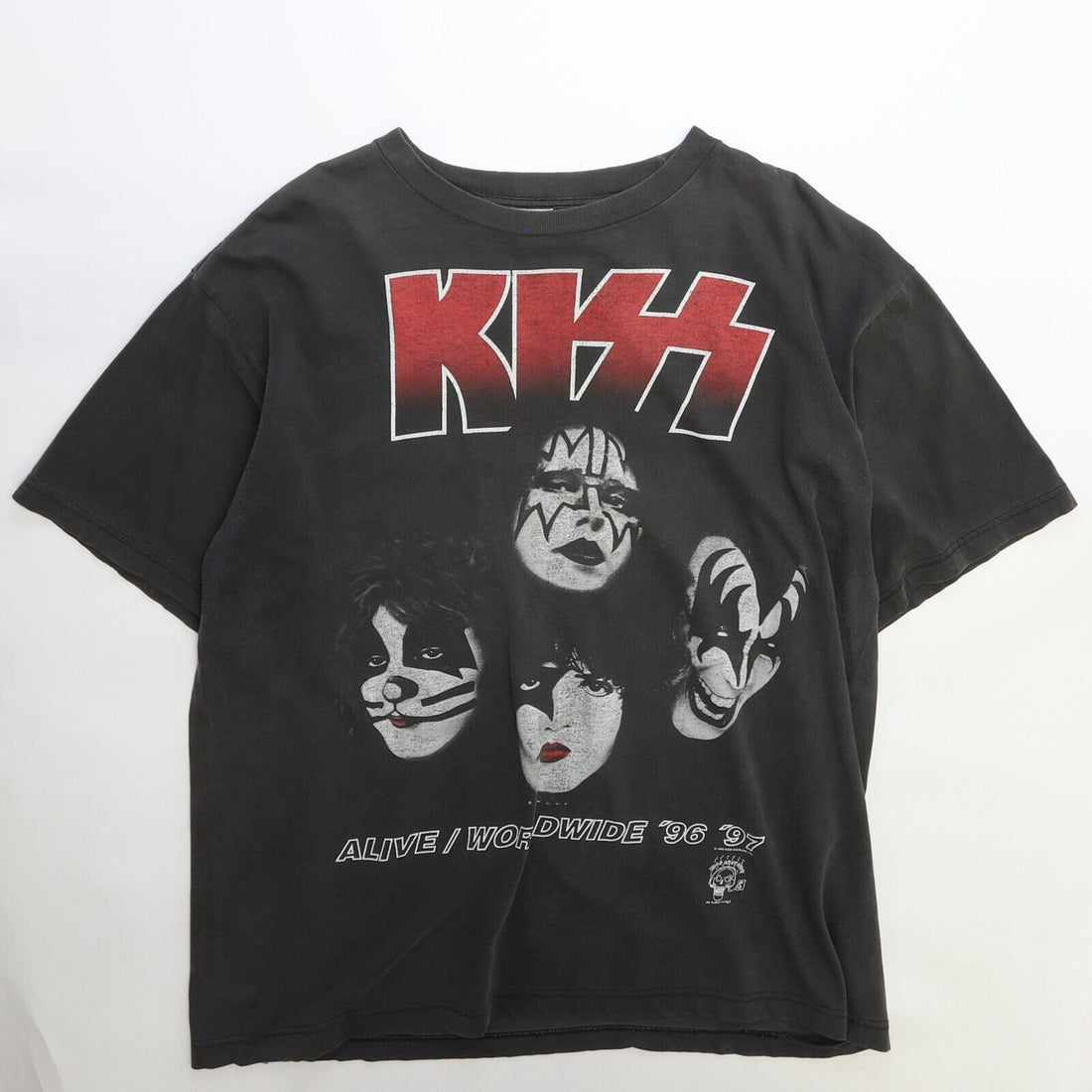 Vintage Kiss Alive Worldwide Tour T-Shirt Size XL Band Tee 1996 90s