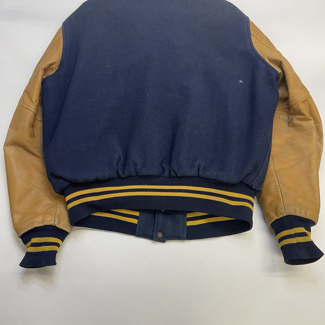 Vintage Notre Dame Fighting Irish Leather Wool Varsity Jacket Size 44 1981 80s