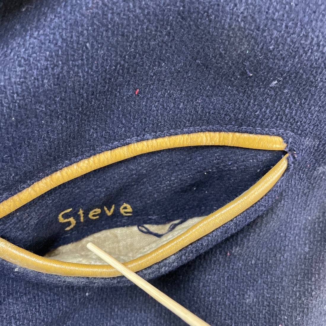 Vintage Stromen Wool Leather Varsity Jacket Size 44