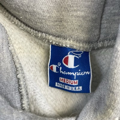 Vintage Champion Sweatshirt Hoodie Size Medium Gray 80s