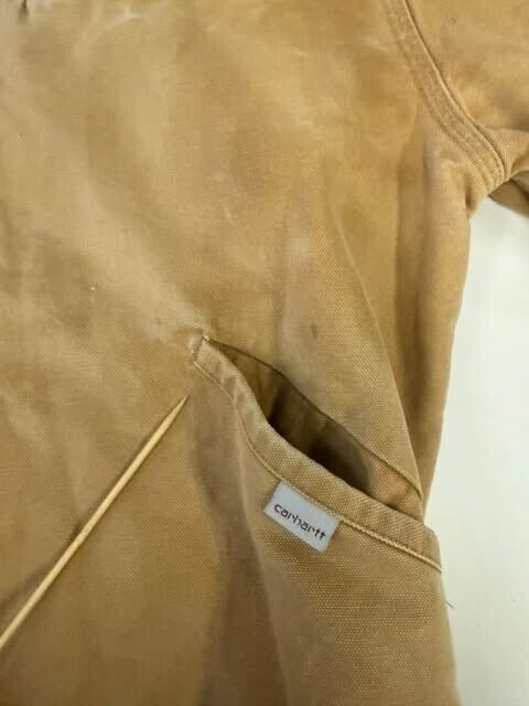Vintage Carhartt Canvas Detroit Work Jacket Size 38 Blanket Lined
