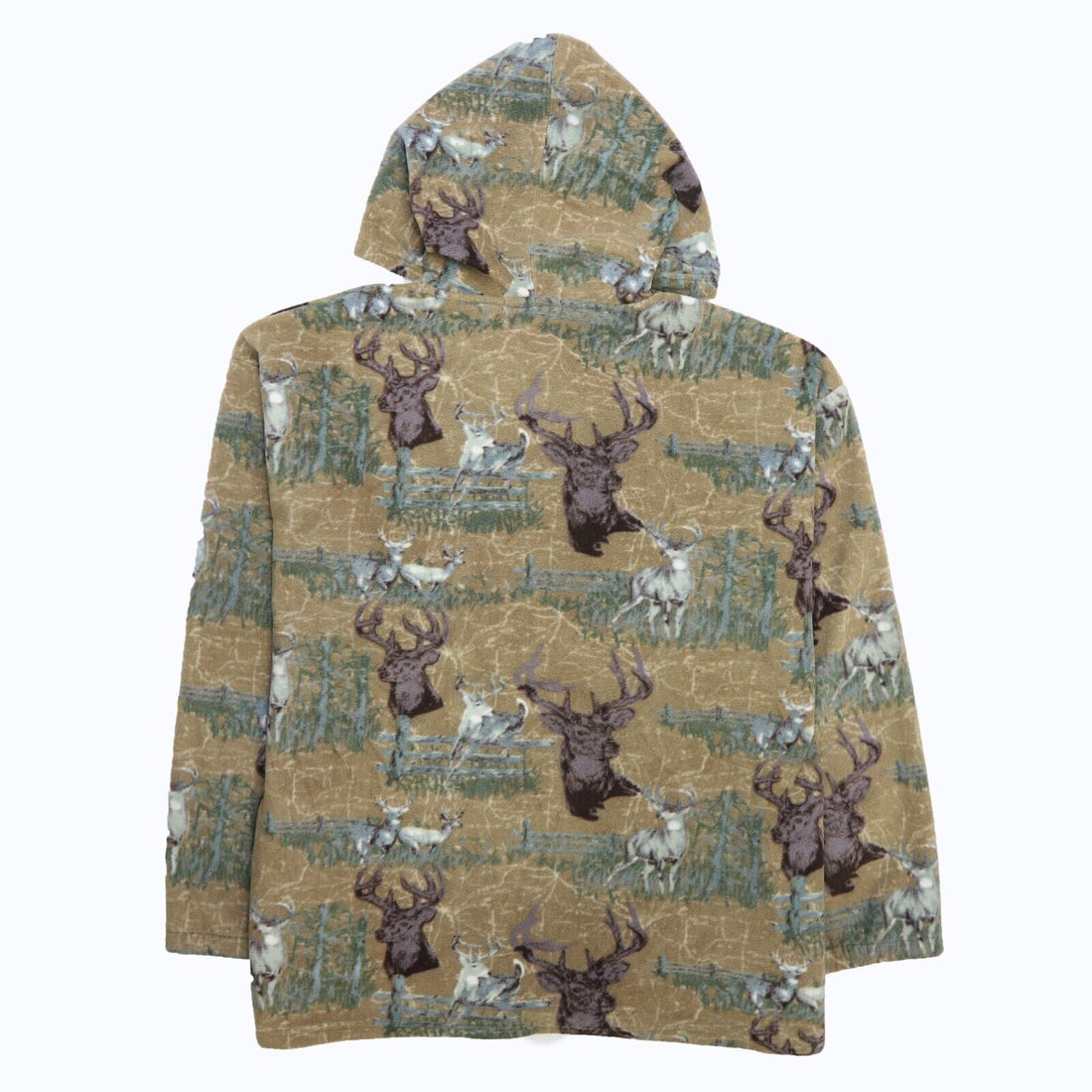 Deer Wildlife Fleece Jacket Size 2XL Nature AOP