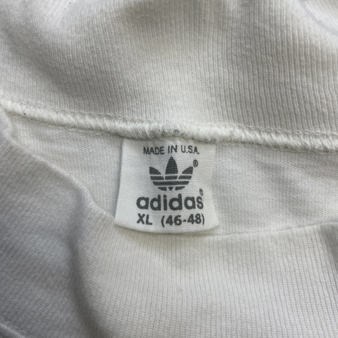 Vintage Team Adidas Mock Neck Long Sleeve T-Shirt Size XL White
