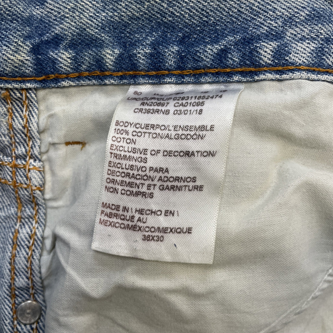 Dickies Work Denim Jeans Pants Size 36 X 30 Blue