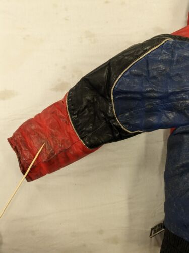 Vintage Polaris Racing Motorcycle Leather Jacket Size 2XL Snowmobile