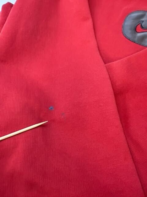 Vintage Nike Swoosh Sweatshirt Hoodie Size Medium Red