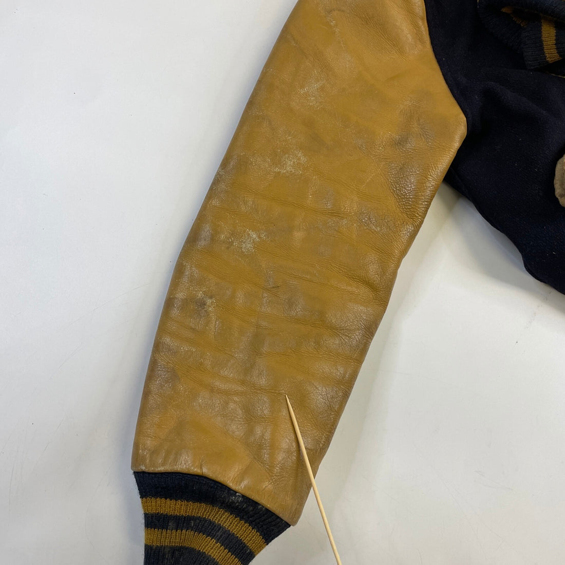 Vintage Stromen Wool Leather Varsity Jacket Size 44