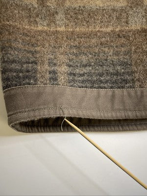 Vintage Ralph Lauren Wool Vest Jacket Size Small Plaid Leather Trim