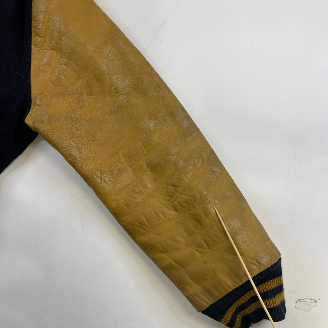 Vintage Stromen Wool Leather Varsity Jacket Size 44