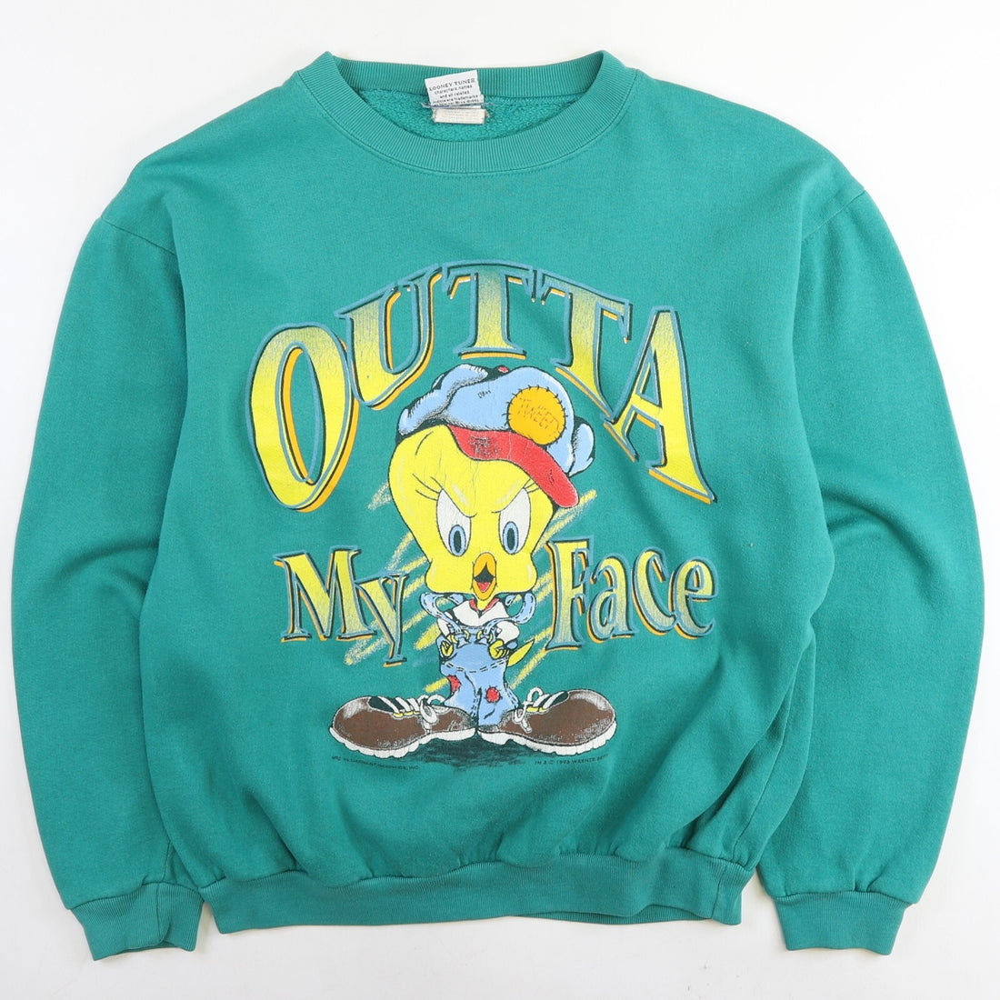 Vintage Tweety Bird Looney Tunes Crewneck Sweatshirt Size Large 1996 90s