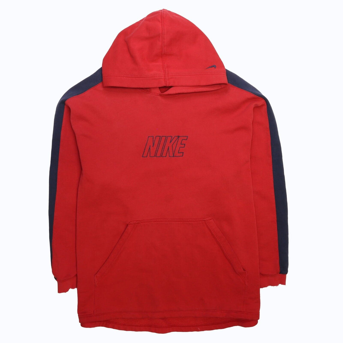 Vintage Nike Spell Out Sweatshirt Hoodie Size 2XL Red