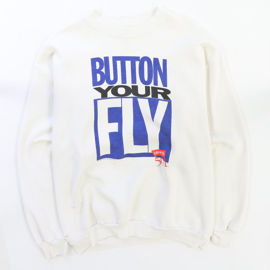 Vintage Levi's 501 Button Your Fly Crewneck Sweatshirt Size Large 1990 90s