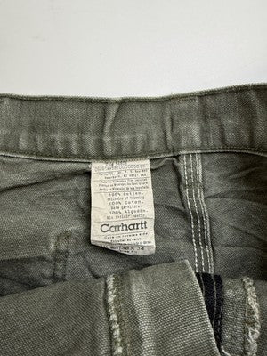 Carhartt Canvas Carpenter Work Pants Size 38 X 34 Moss Green