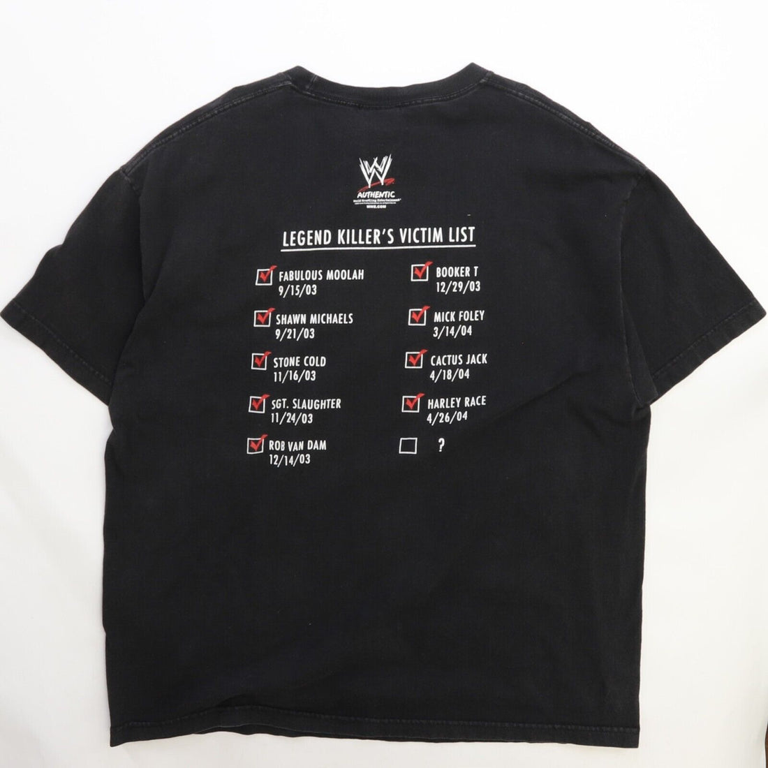 Vintage Randy Orton Legend Killer Tour Wrestling T-Shirt Size 2XL 2004 WWE
