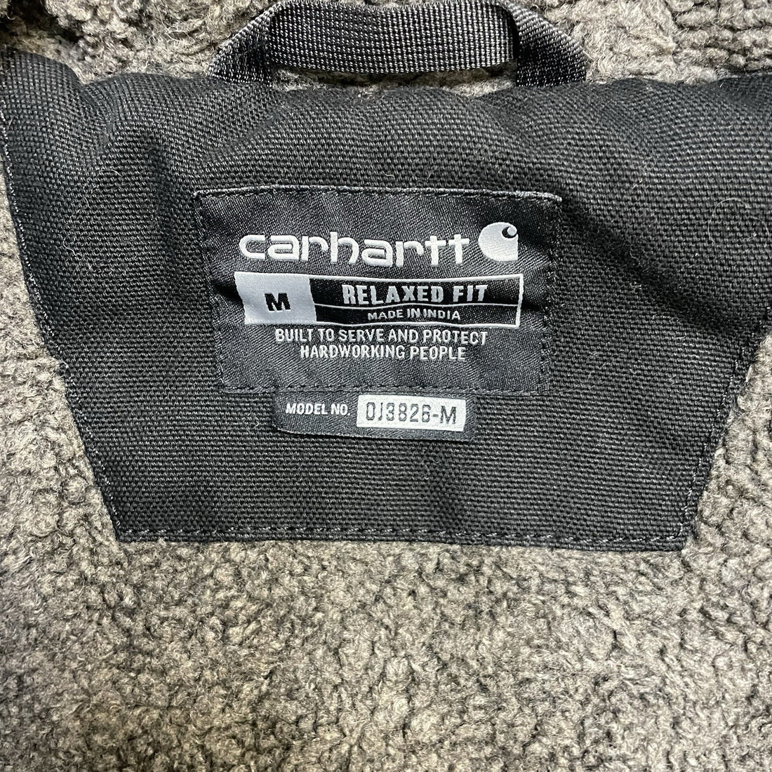 Carhartt Canvas Work Jacket Size Medium Black