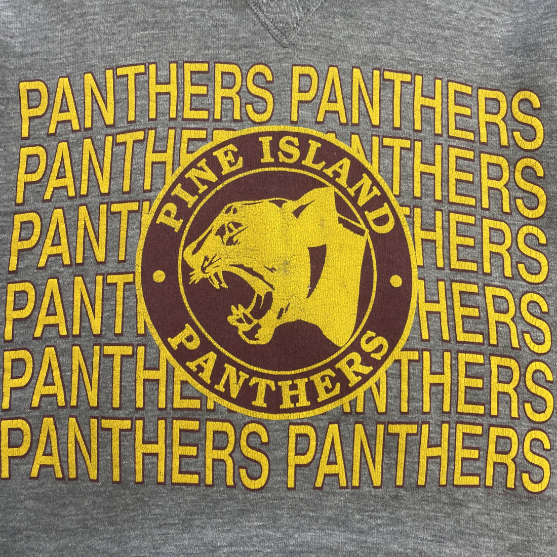 Vintage Pine Island Panthers Russell Athletic Crewneck Sweatshirt Size Small 90s