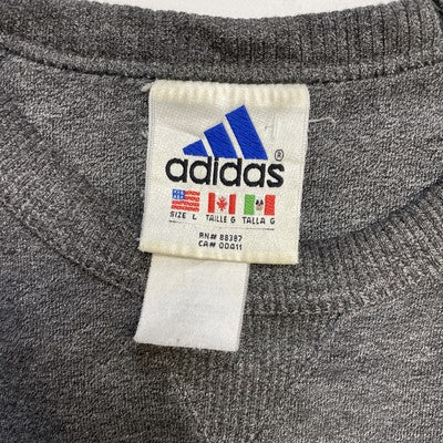 Vintage Adidas Crewneck Sweatshirt Size Large Gray Embroidered