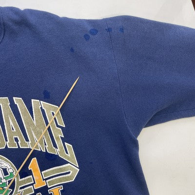 Vintage Notre Dame Fighting Irish Football Champs Sweatshirt XL 80s NCAA