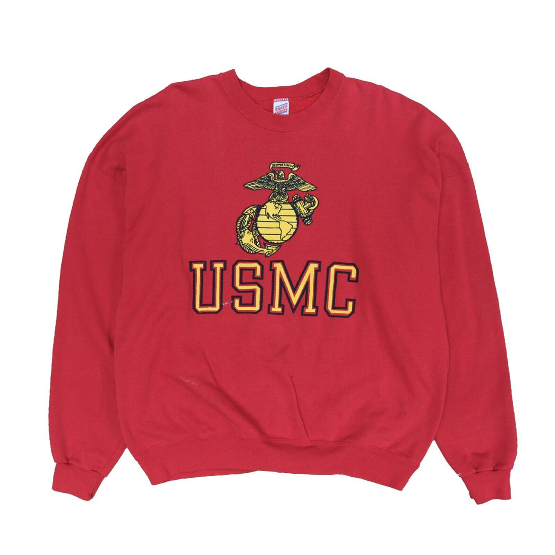Vintage United States Marine Corps Sweatshirt Size 2XL Red USMC