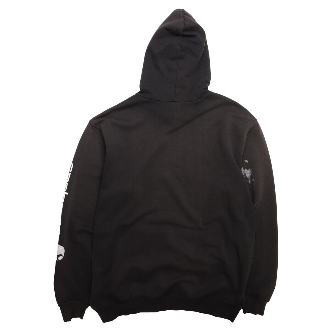 Carhartt Sleeve Spell Out Sweatshirt Hoodie Size XL Tall Black