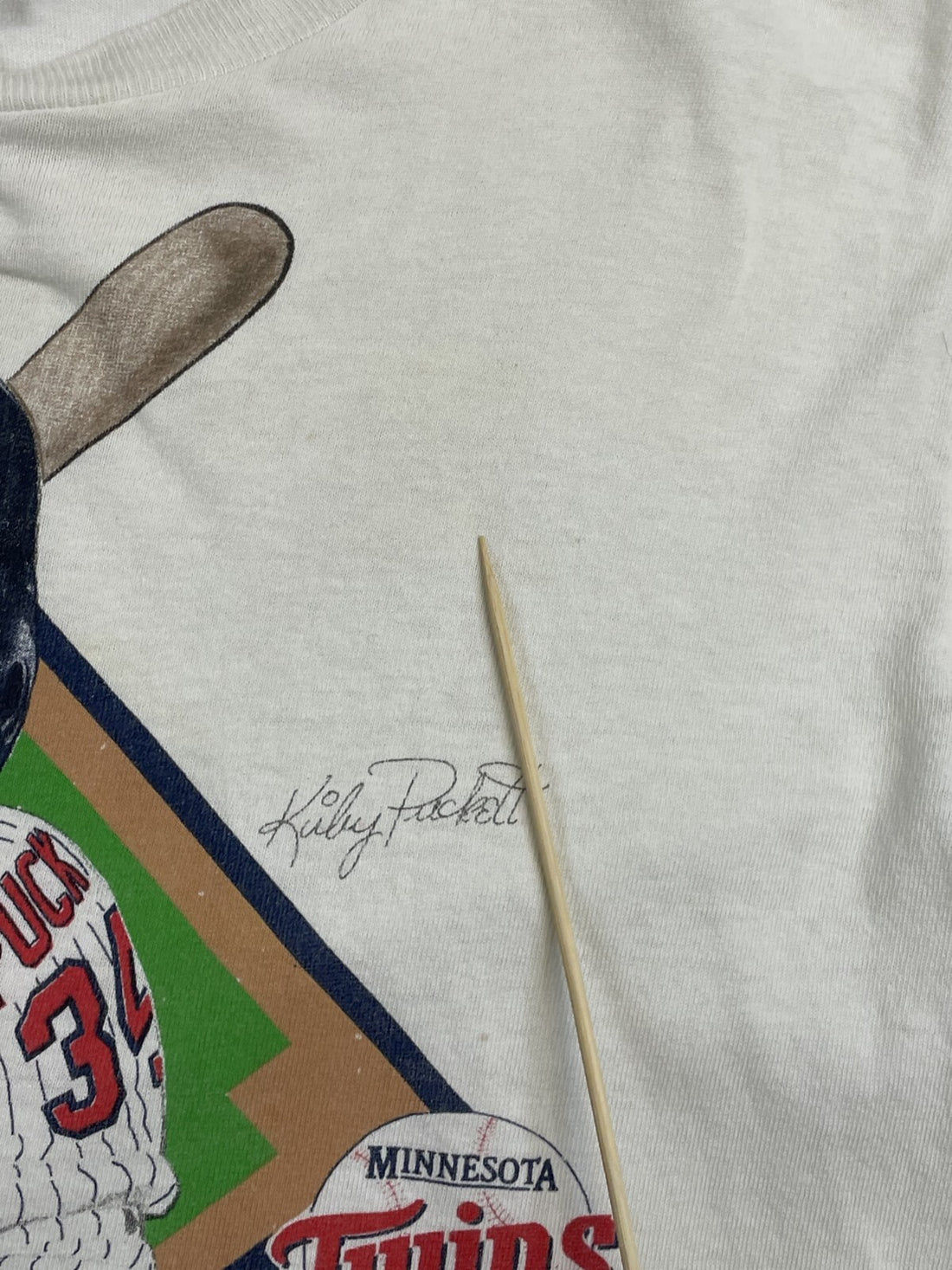 Vintage Minnesota Twins Kirby Puckett Caricature T-Shirt Size Small 90s MLB