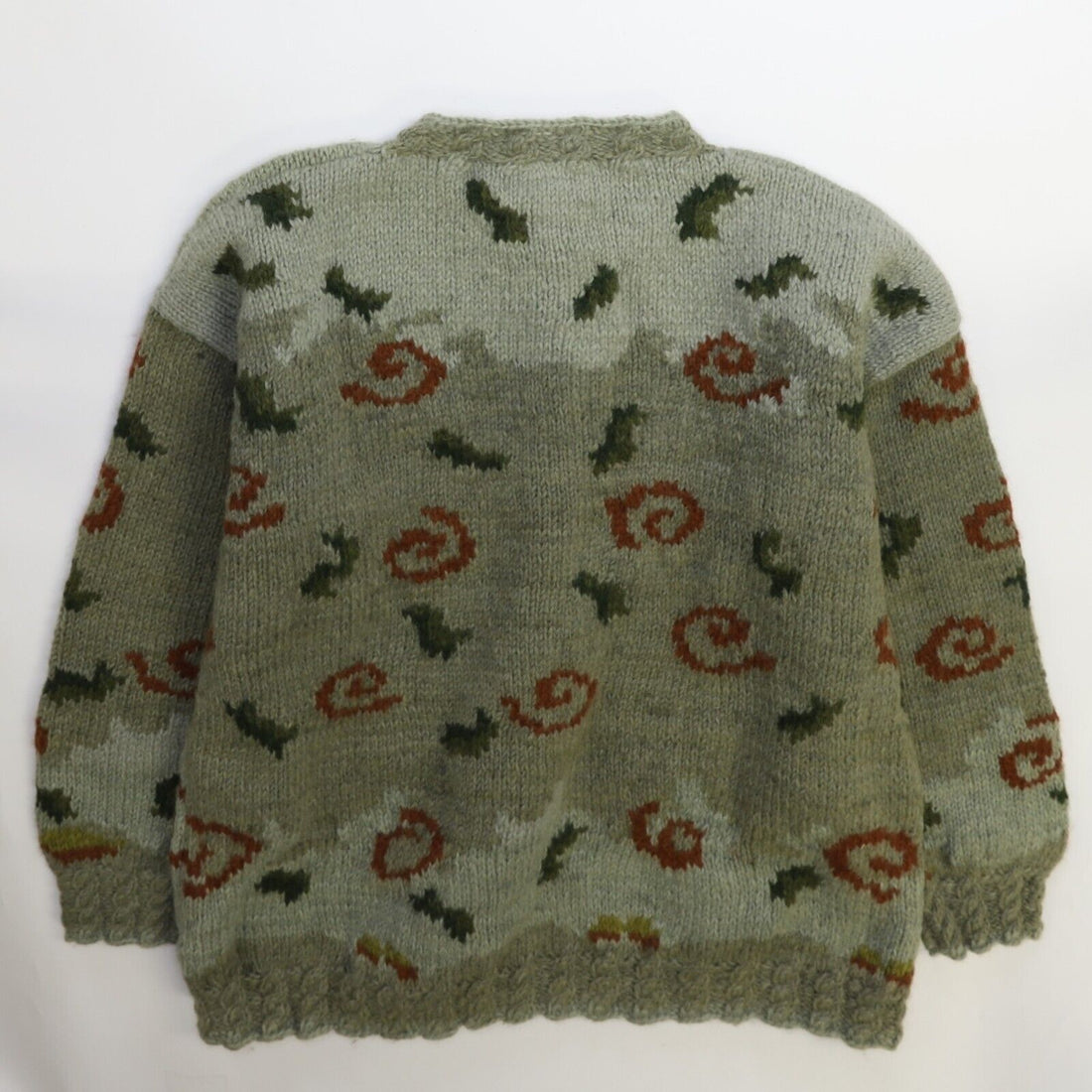 Vintage Lost Horizons Wool Knit Cardigan Sweater Size Medium Handknit Nepal NWT