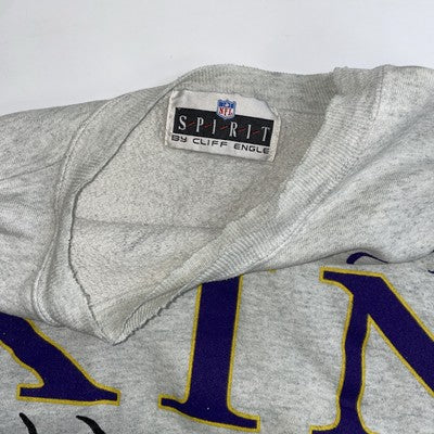 Vintage Minnesota Vikings Spell Out Sweatshirt Crewneck Size Large 1992 90s NFL