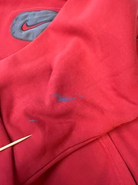 Vintage Nike Swoosh Sweatshirt Hoodie Size Medium Red