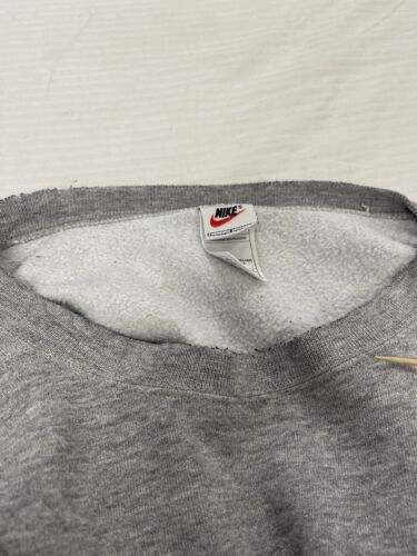 Vintage Nike Sweatshirt Size Large Gray Embroidered Swoosh 90s