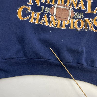 Vintage Notre Dame Fighting Irish Football Champs Sweatshirt XL 80s NCAA