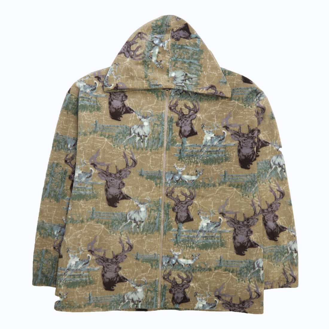 Deer Wildlife Fleece Jacket Size 2XL Nature AOP