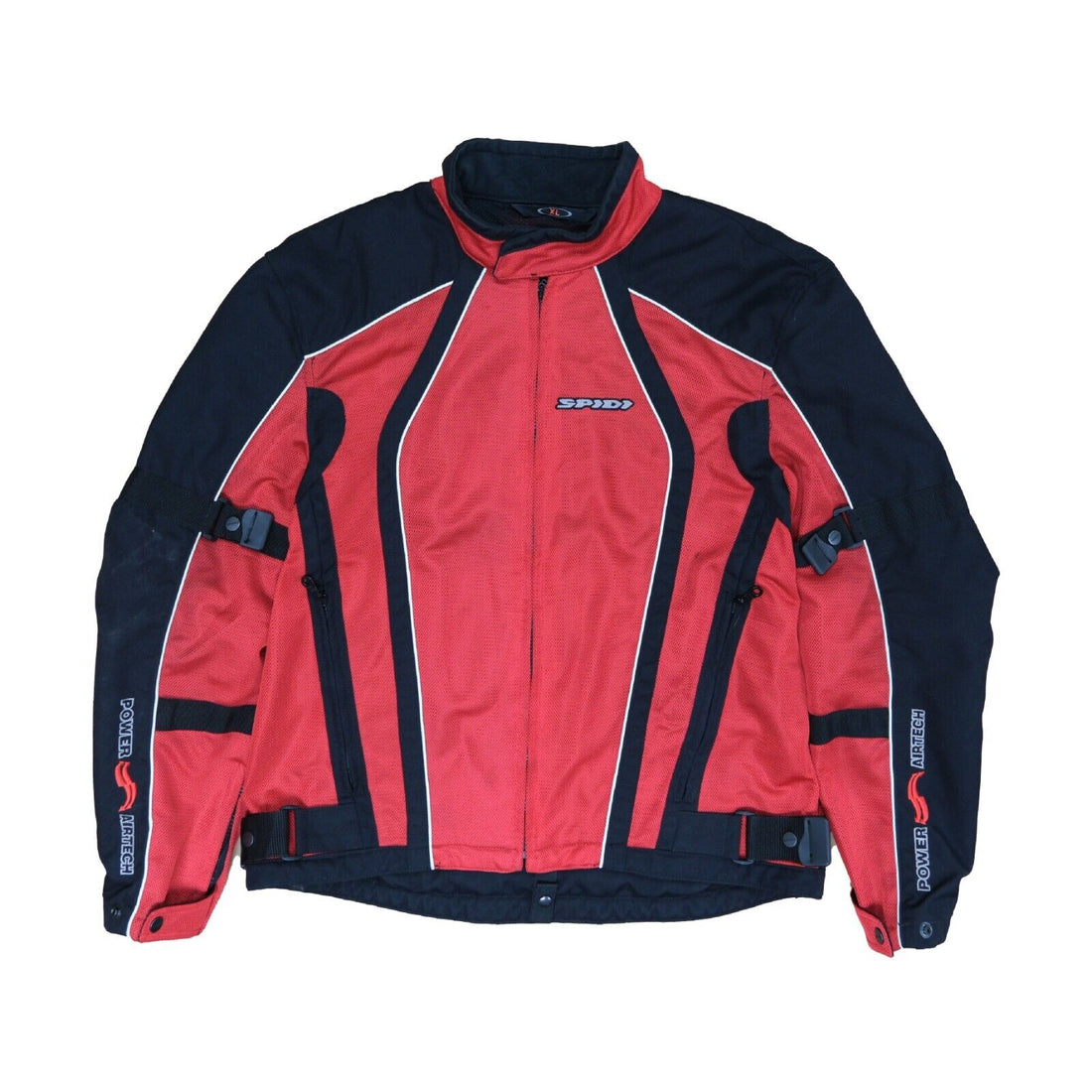 Vintage Spidi Cafe Racer Ballistic Motorcycle Jacket Size XL Red Armored