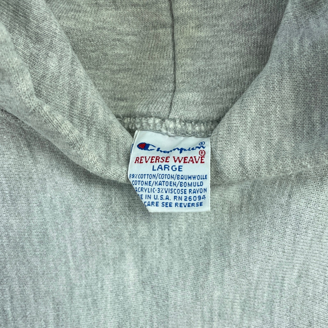 Vintage Champion Reverse Weave Sweatshirt Hoodie Size Large Gray 90s