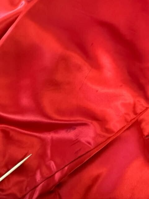 Vintage Excalibur Hotel Casino Las Vegas Satin Bomber Jacket Size XL Red