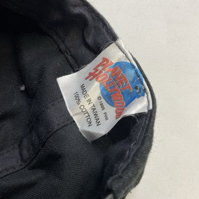 Vintage Planet Hollywood Snapback Hat Cap OSFA Black 1995 90s