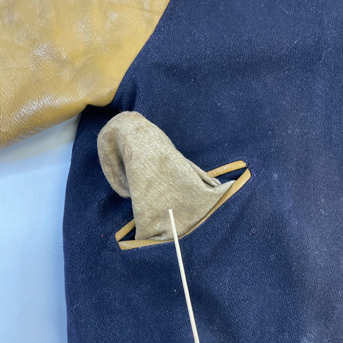 Vintage Stromen Wool Leather Varsity Jacket Size 44