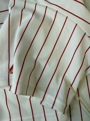 Vintage Philadelphia Phillies Pat Burrell Majestic Jersey Size XL Pinstripe MLB