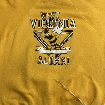 Vintage West Virginia State Alumni Crewneck Sweatshirt Size Large 80s 90s