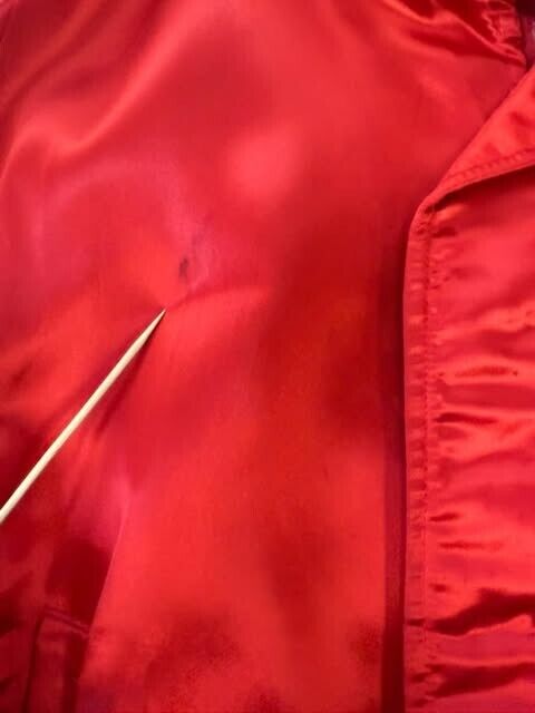 Vintage Excalibur Hotel Casino Las Vegas Satin Bomber Jacket Size XL Red