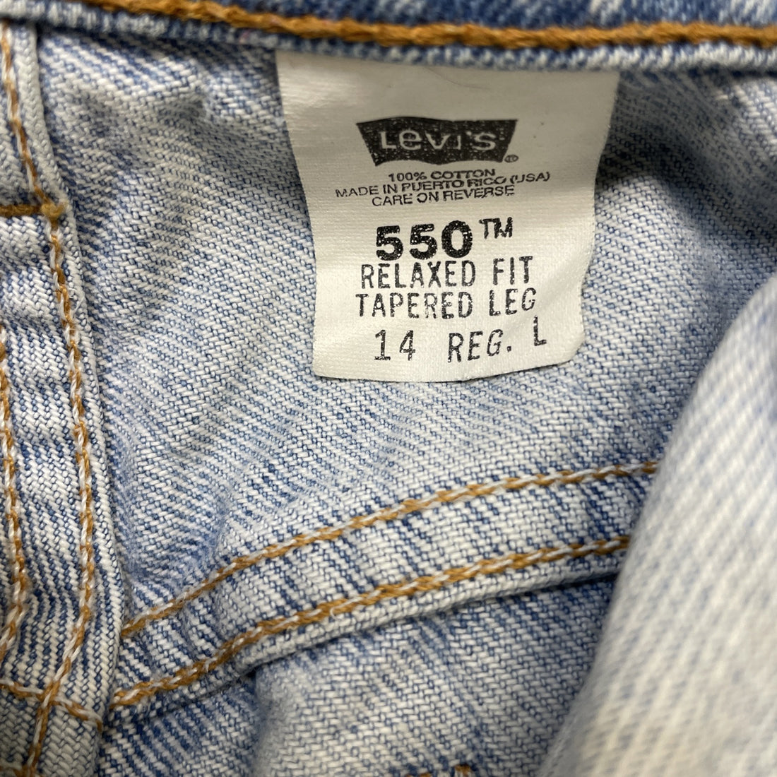 Vintage Levi's 550 Denim Jeans Pants Womens Size 14 Blue Light Wash