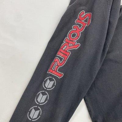 Vintage Furious Long Sleeve T-Shirt Size Large Black 90s