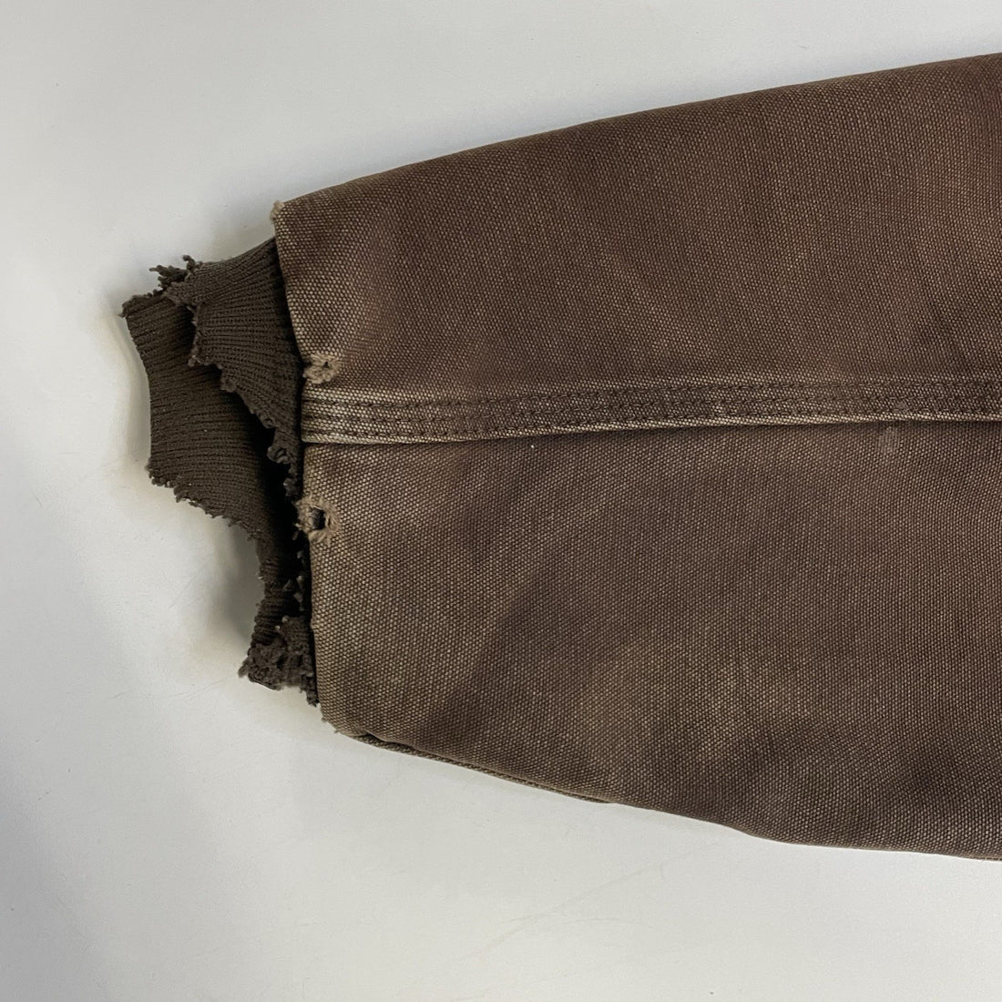 Vintage Carhartt Canvas Active Bomber Work Jacket Size Large J130 DKB Brown