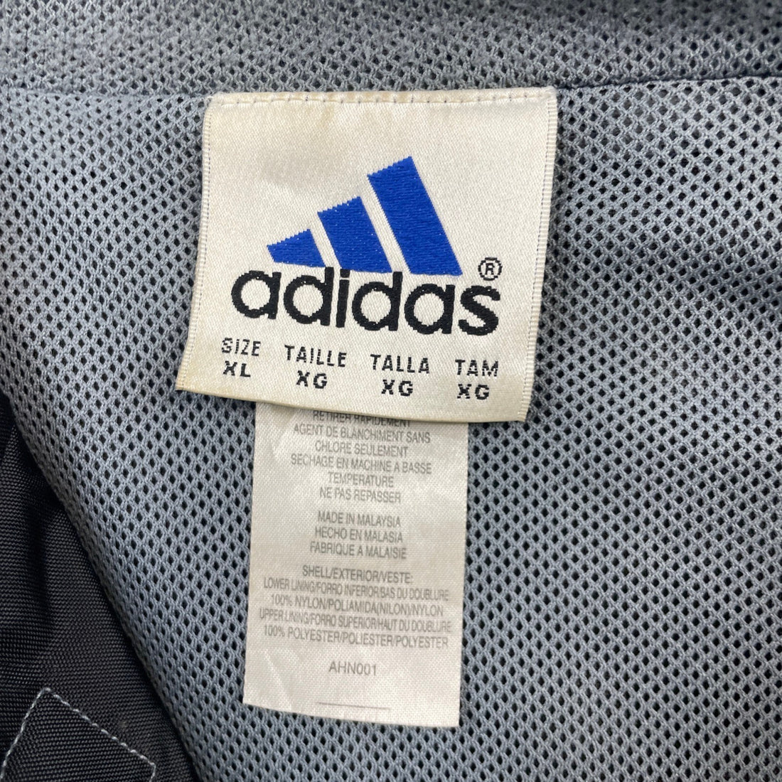 Vintage Adidas Windbreaker Light Jacket Size XL Black
