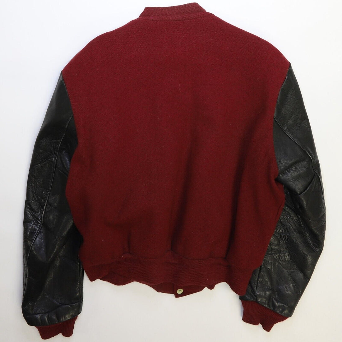 Vintage DeLong Leather Wool Varsity Letterman Jacket Size 42