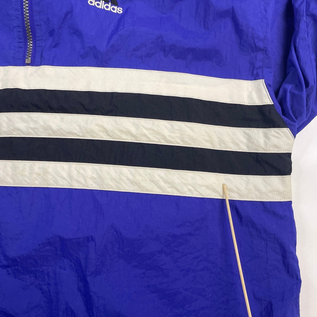 Vintage Adidas Pullover Windbreaker Light Jacket Size Large Blue