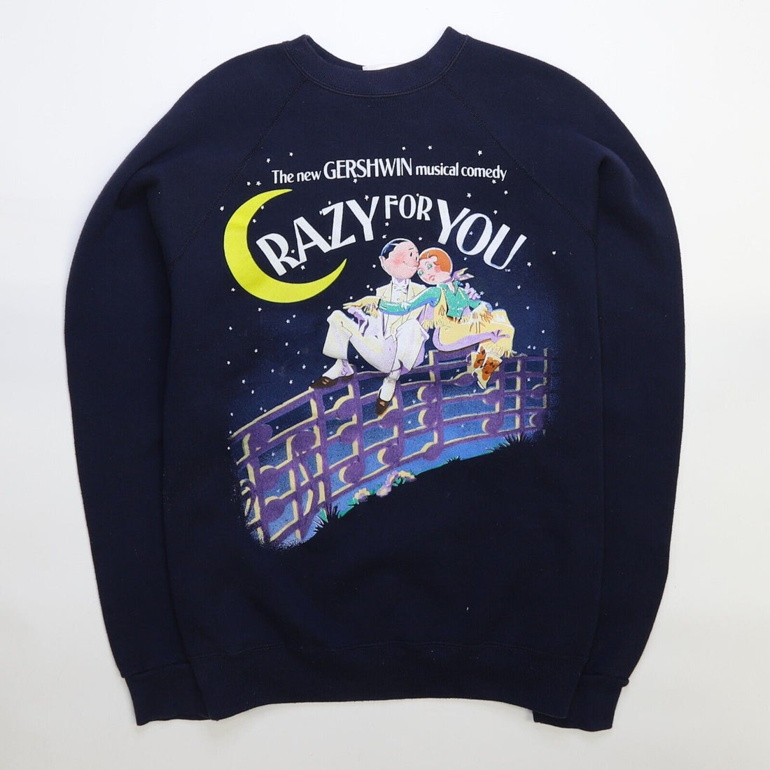Vintage Gershwin Musical Comedy Crazy For You Crewneck Sweatshirt Size XL 90s