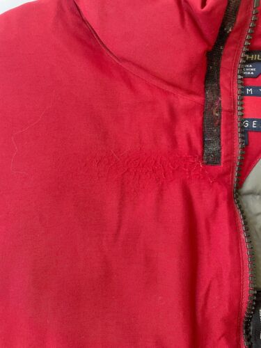 Vintage Tommy Hilfiger Puffer Jacket Size XL Red Insulated