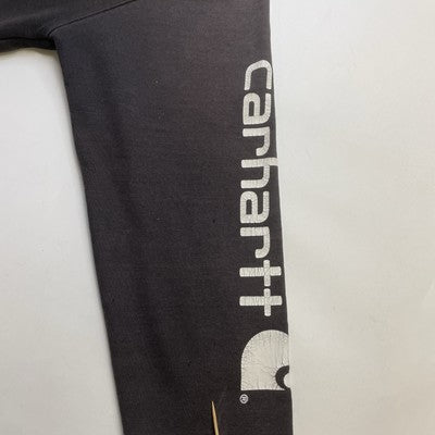 Carhartt Sweatshirt Hoodie Size Large Black Sleeve Spell Out