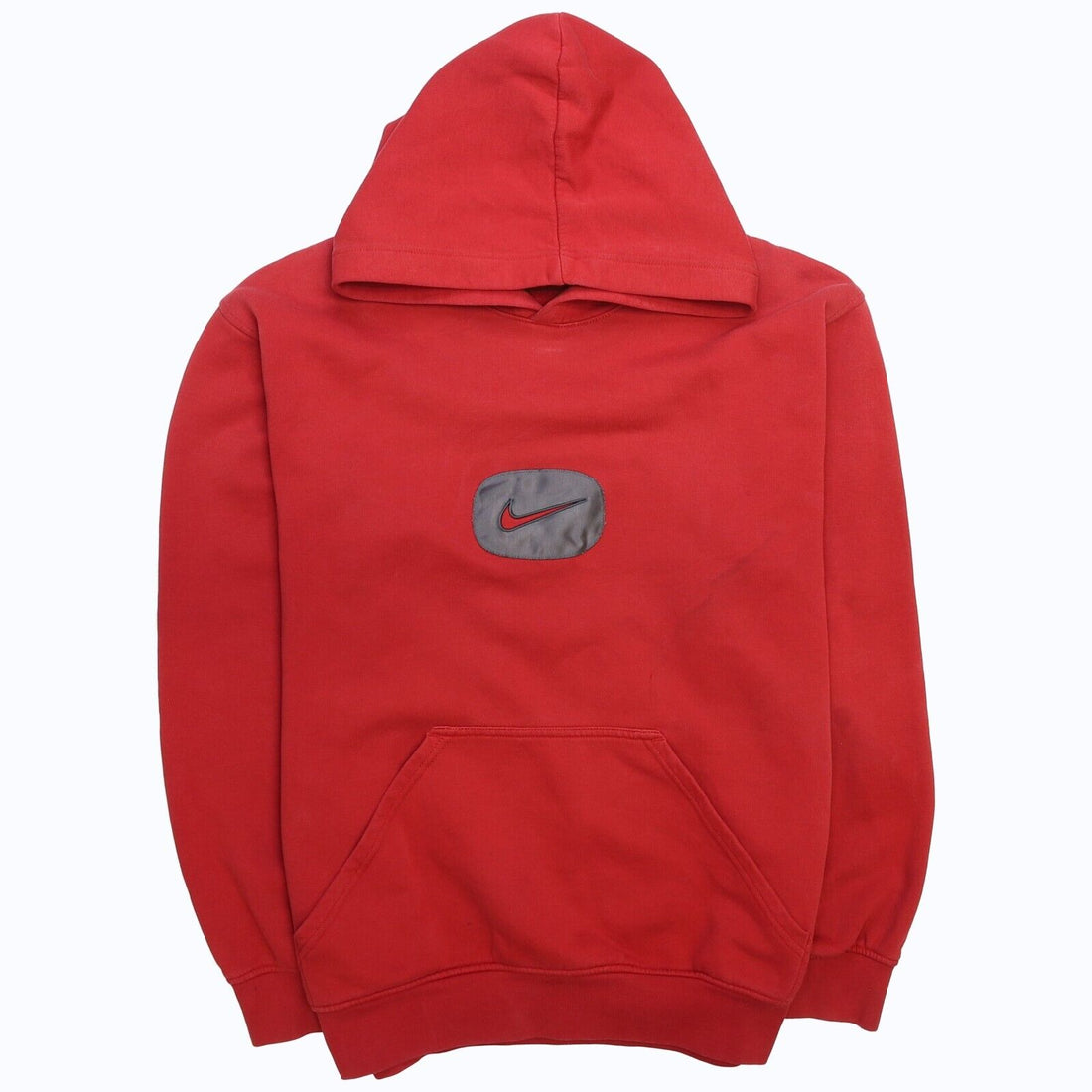 Vintage Nike Swoosh Sweatshirt Hoodie Size Medium Red