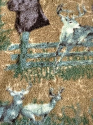Deer Wildlife Fleece Jacket Size 2XL Nature AOP